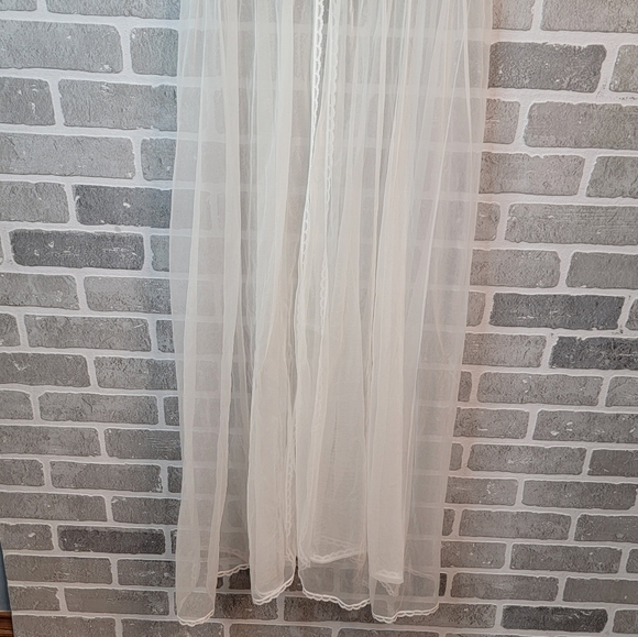 Val Mode Vintage Langerie Slip Sheer See Through Breezy Night Gown Cover Up - Picture 2 of 7